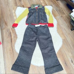 Pitti Bimi Kids 2 piece Jeans & Jacket/Cardigan set age 3